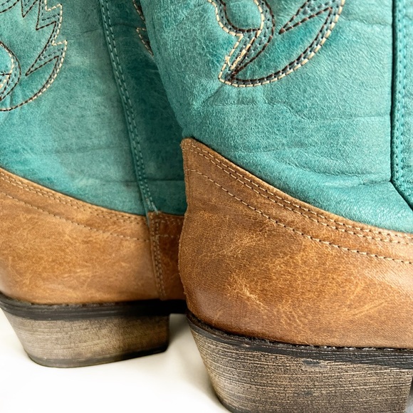 Western Cowgirl Boots. Brown & Teal. Excellent Condition. Size 7.5 CONCERTS! - Picture 9 of 13